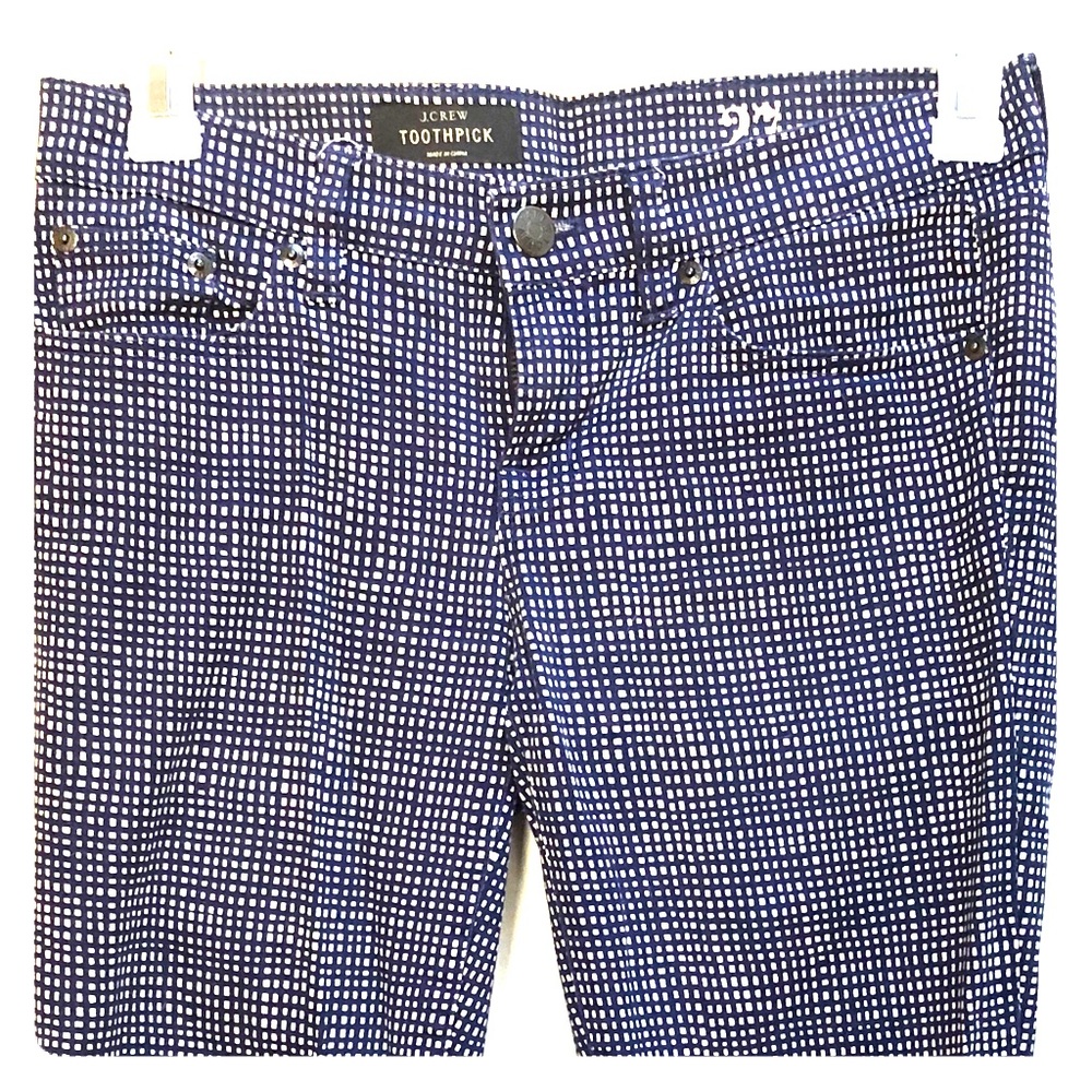 J Crew toothpick ankle printed denim